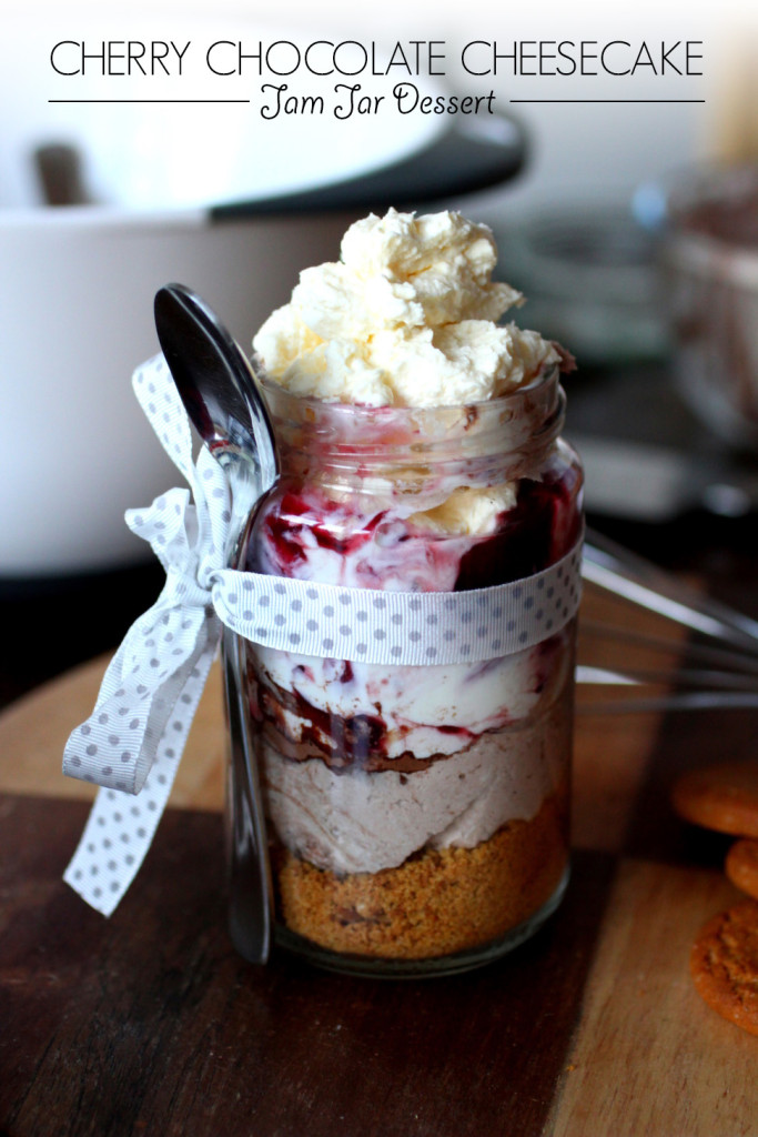 Cherry-Chocolate-Cheesecake-Jam-Jar-dessert